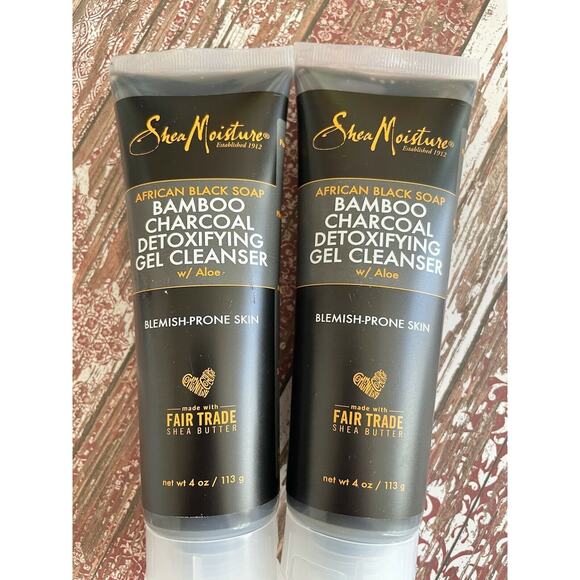 Shea Moisture Face Mask Black Soap Bamboo Lot of 2 Beauty NEW - Picture 3 of 6